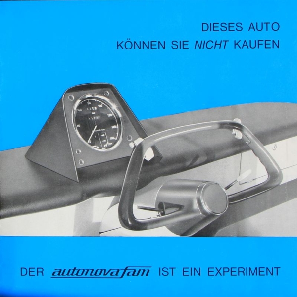 Autonova Fam Experimentalcar 1965 Carbrochure (7827)